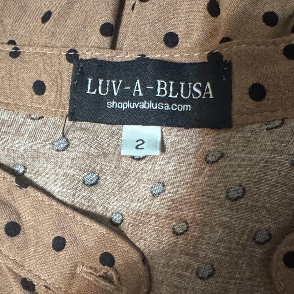 Polka Dot Brown Dress